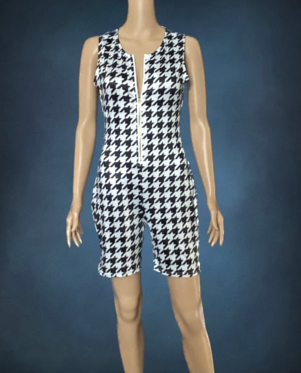 Image of Plaid print romper