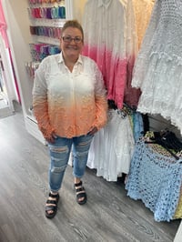 Image 1 of Vine Tye Dye With Crochet Detailed Top 