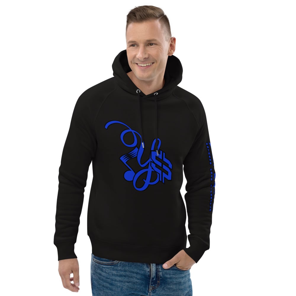 Image of YSDB Exclusive Blue and Black Unisex pullover hoodie