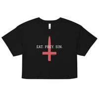 "Eat. Prey. Sin." Women’s Crop Top