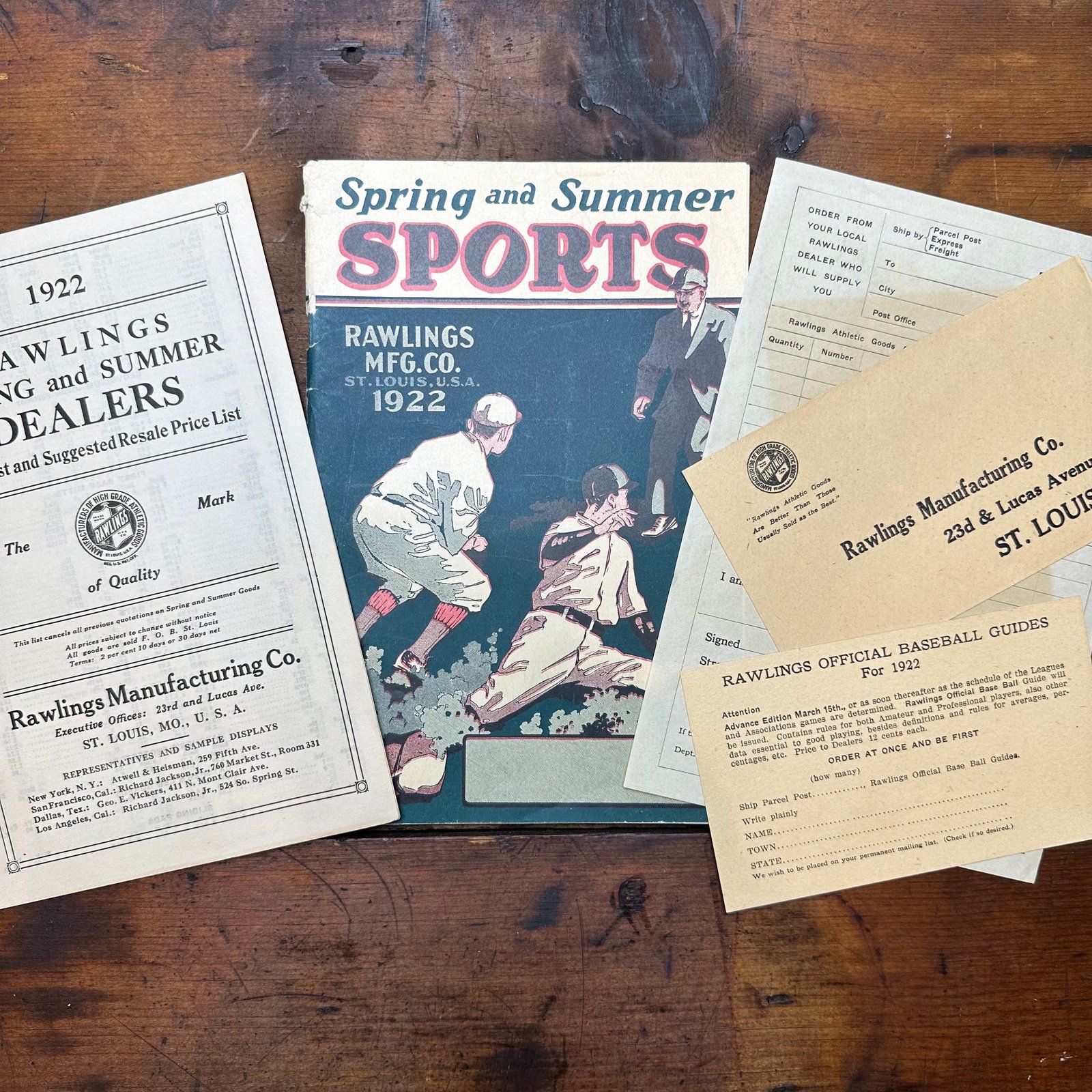 1922 Rawlings Sporting Goods Catalog / Huntington Base Ball Co.