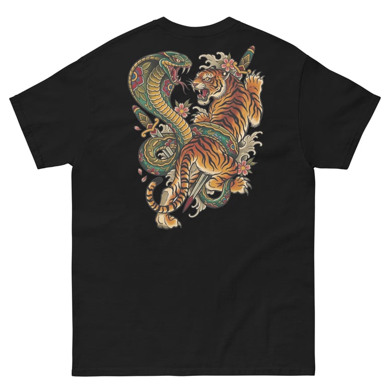 Image of Craig Gordon Tattoo Simp logo 2 + neo trad tiger snake