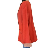Image 2 of Nic + Zoe Orange Colorblock Knit Cardigan Blazer - Size XL 