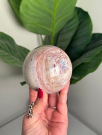 Image 4 of PINK PASTEL SEA JASPER SPHERE -MADAGASCAR-