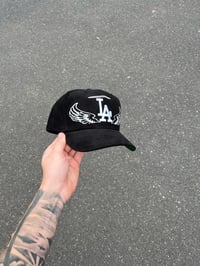 Image 1 of  GREEN BRIM BLACK CORDUROY LOS ANGELES DODGERS CUSTOM FITTED CAP