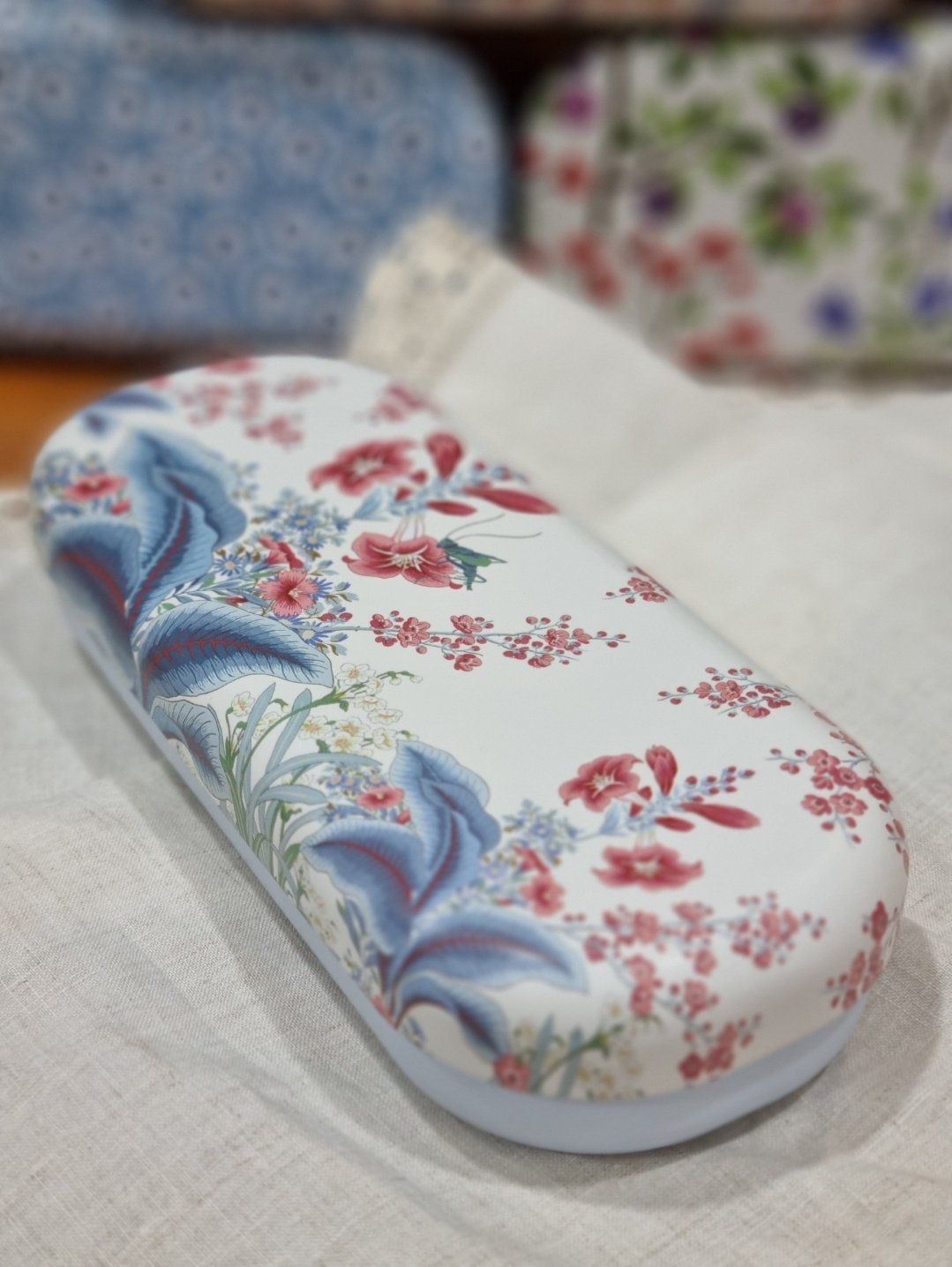 Image of Sanderson Glasses Case - blue and pink
