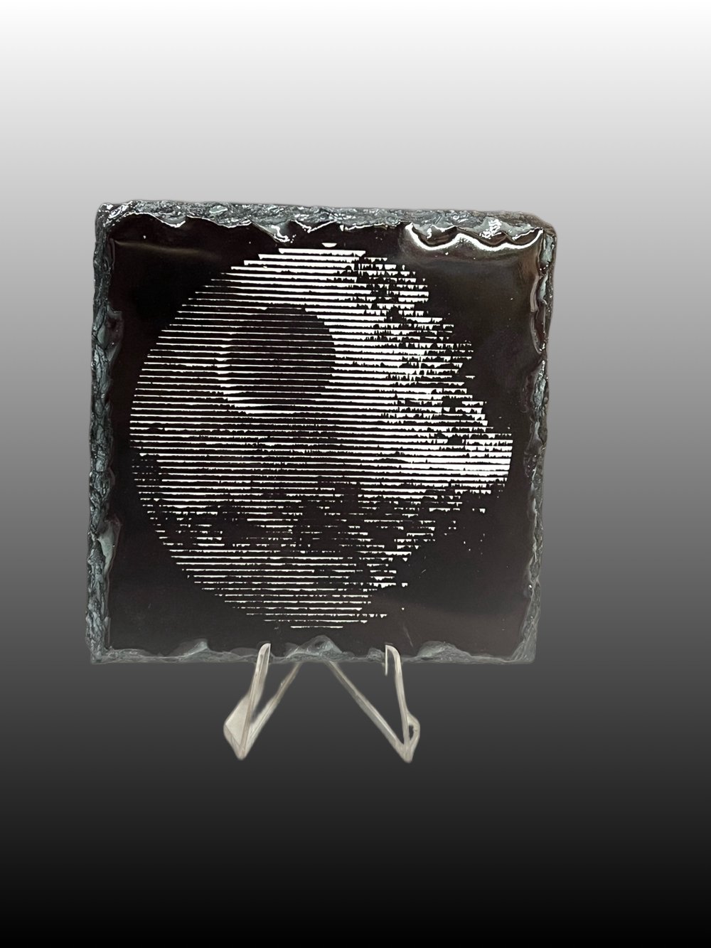 Image of Fractured Death Star square Rock slate 