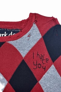 Image 3 of “I HATE YOU” 034 ARGYLE SWEATER
