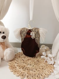 Image 1 of Photo prop | Newborn photo session bodysuit | Clementine | rusty brown