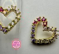 Image 2 of Diamond heart charms 