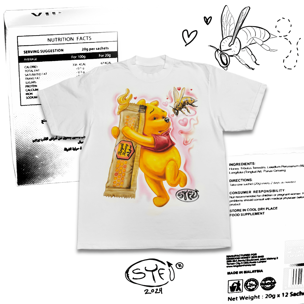 Image of Winnie and the honey bee***s TEE