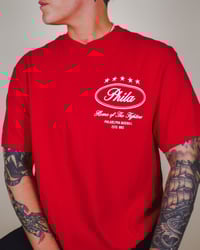 Image 3 of Fightins 'Vintage Stamp' Shirt (Red)