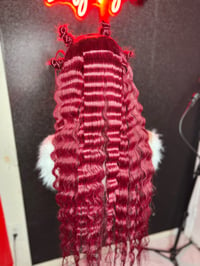 Image 2 of Burgandy 32 inches 250 dencity 13x6 lace