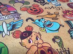 Image of Disney Inspired Traditional Tattoo Flash Sheet: D15 11x14