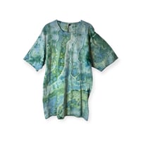 Image 1 of L Adult Combed Cotton Tee in Verdant Geode Ice Dye