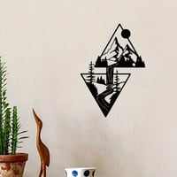 Image 1 of Metal Mountain Wall Art