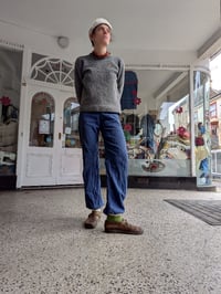 Image 1 of February trousers blue cotton linen