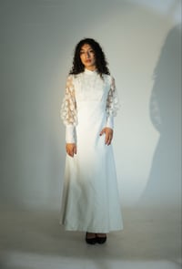 Image 3 of 1970s Lace Hooded Wedding Set