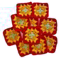 Image 5 of 20 Crochet Granny Squares Bright Colour Scheme 3-inch