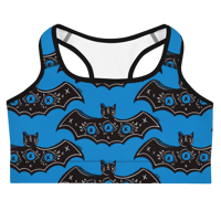 Image 1 of Blue 3 eyed Bats Sports bra