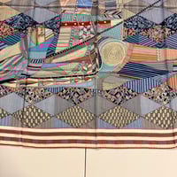 Image 16 of Hermès Cashmere Shawl  "Patchwork Horse" by Nigel Peake 140cm