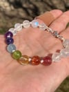 Rainbow Chakra Bracelet, Rainbow Gemstone Adjustable Bracelet, Rainbow Crystal Bracelet