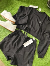Crop top set Black