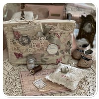 Image 1 of sewing purse pin cushion and needle book