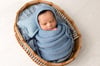 Cornflower Blue Newborn Bonnet & Wrap Photography Prop Set