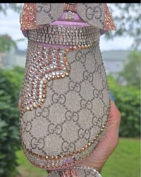 Image 1 of Size 8 Hydrangea with rose gold & Clear rhinestones 