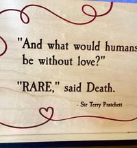 Image 2 of Terry Pratchett Quote Bookshelf Sign