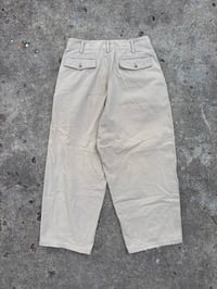 Image 3 of Yohji Yamamoto Y’s Khaki Pleated Pants - Size 3