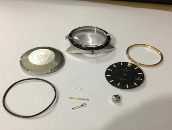 Image of USED OMEGA SEAMASTER 120m COMPLETE MENS WATCH PARTS KIT Ref. 166.027-CAL 565