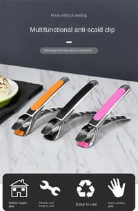 Image 11 of Kitchen Anti Scald Plate Bowl Dish Pot Holder Holder Stainless Steel Clamp Anti-hot Clip Lifter Kitc