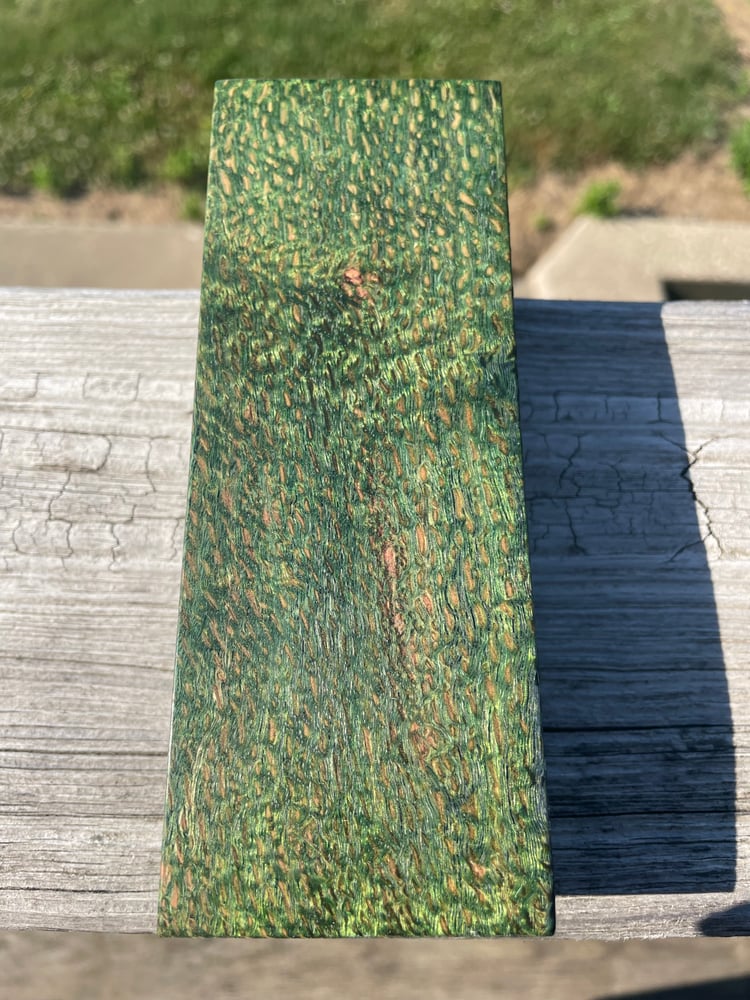 Image of Green Hawaiian Silk Oak Knife Block