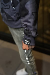 Image 2 of Grey “What Is Love” Colheart Camo Zipper Jacket