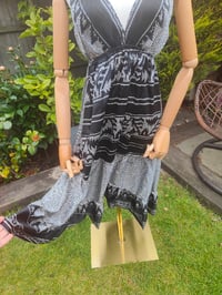 Image 7 of Havana Halter Dress- classic statement holiday piece- one size - BLACK