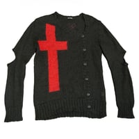 Image 1 of Peace Now button mohair knit