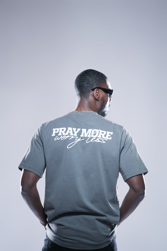 Image of Pray More Worry Less T-Shirt Black
