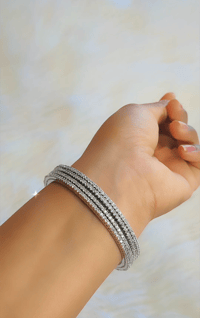 Image 1 of 4 Set American Diamond Bangles 