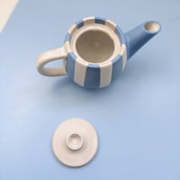 Image 5 of Circus teapot / baby blue & white