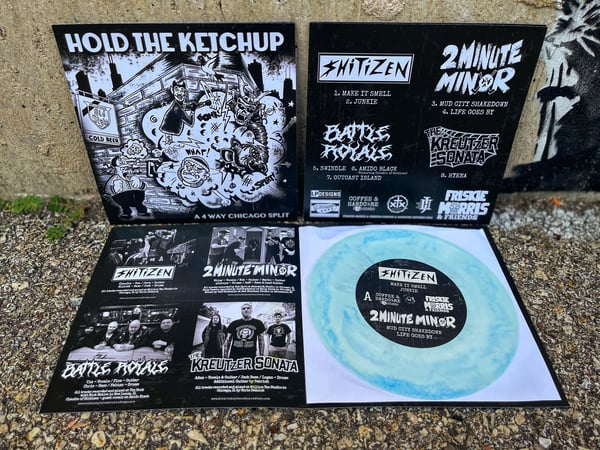 Image of Hold The Ketchup, 4-way split on 7” Vinyl - ONLY 50 COPIES