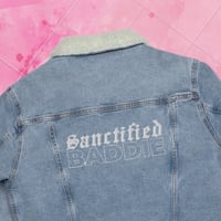 Image 4 of ‘Sanctified Baddie’ Denim Jean Jacket 