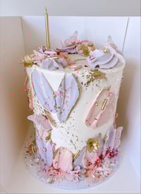 Image 1 of EXTRA TALL 7” ROUND CAKE (40 GENEROUS SERVES) Please read description carefully