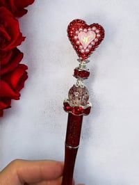 Image 1 of Rhinestone Heart Pen