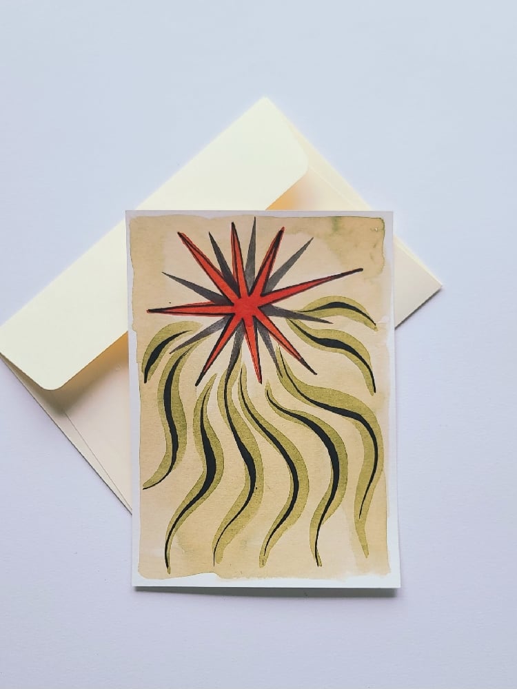 Image of Carte illustrée originale étoile filante