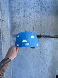 Image 3 of PARTLY CLOUDY SKY BLUE ANEHEIM ANGELS CUSTOK FITTED CAP