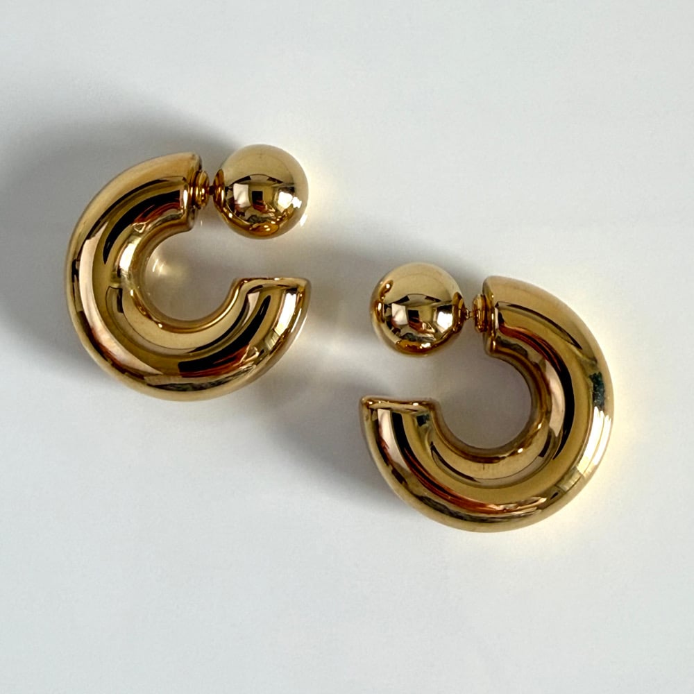 Image of ORECCHINI CHUNKY BUBBLE HOOPS