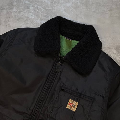 Image of Diesel Shearling Bomber Jacket, size medium