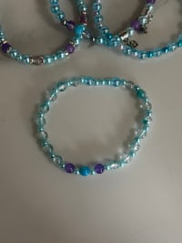 Image 7 of Star Shine Blueberry Milk Blue and Purlple Tumbler Bracelet Stack